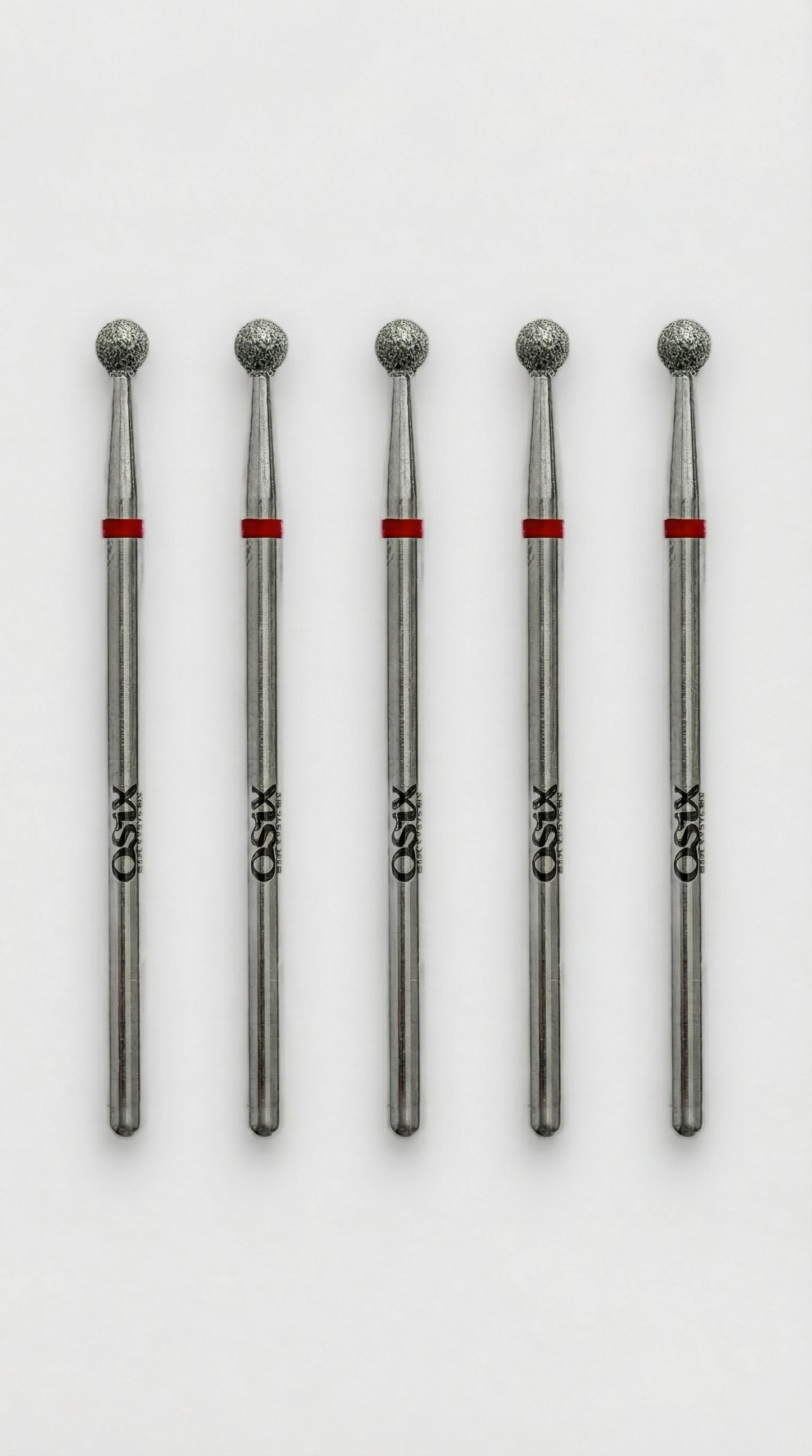 Burbuliukas 5 vnt (raudonas) 3mm - Deimantinis OSIX antgalis