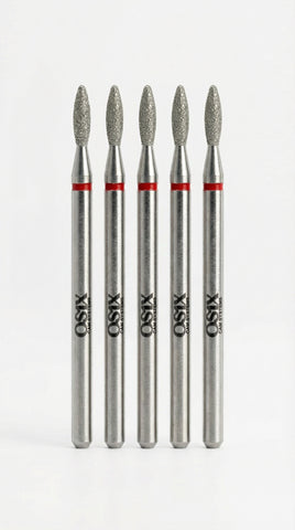 Liepsnelė 5vnt (raudona) - Deimantinis OSIX antgalis